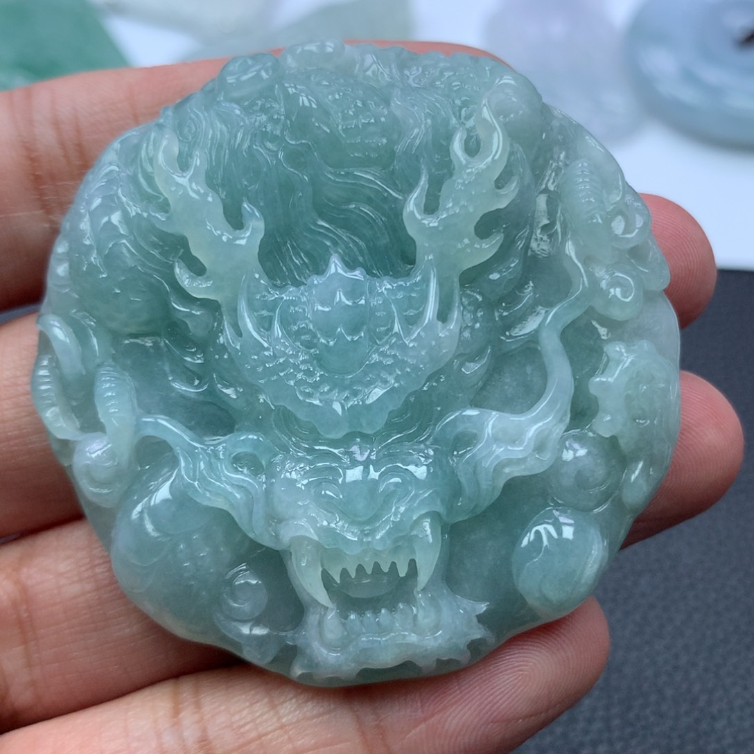 翡翠颈饰未镶嵌T**c缅甸天然A货翡翠