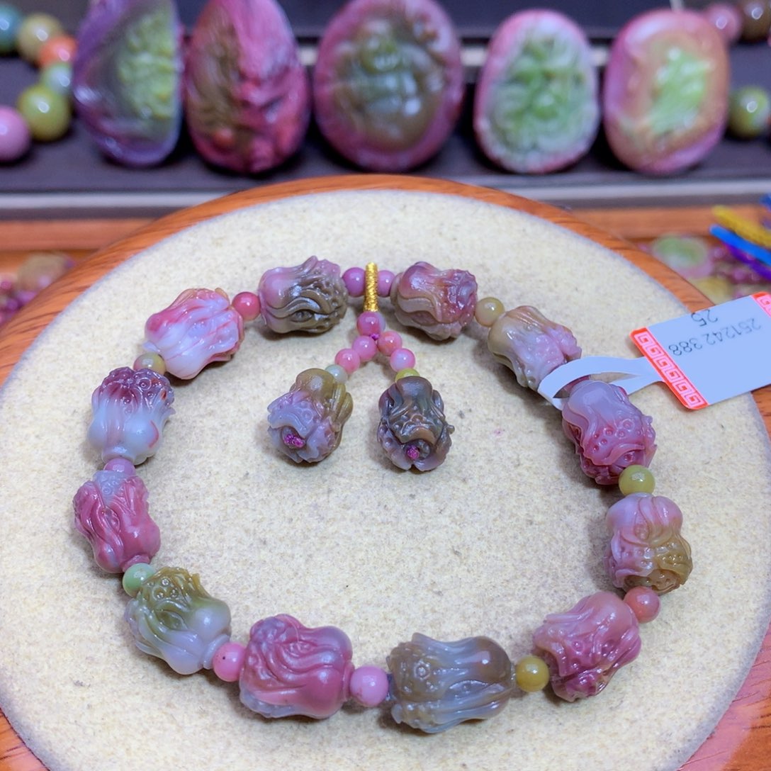 玛瑙手链未镶嵌盐源