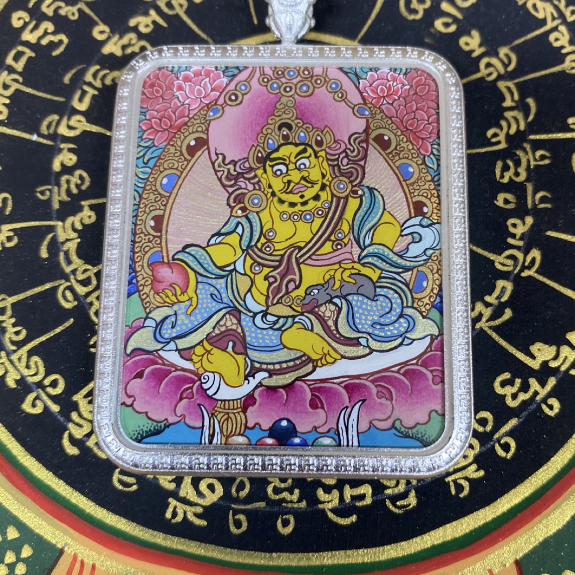 锌合金吊坠 缘富文创 热贡手绘饰品 挂件吊坠