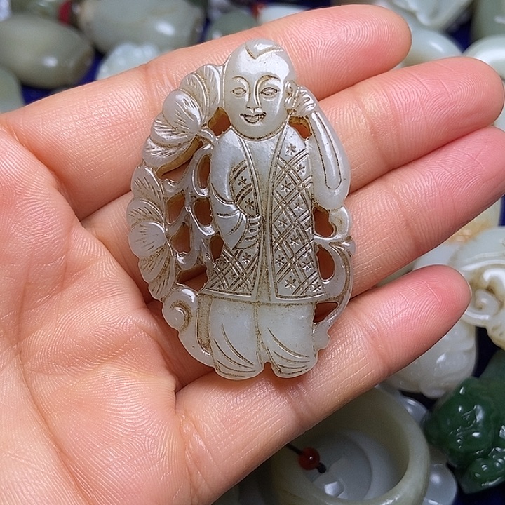 吊坠(不含链)未镶嵌和田玉拦*