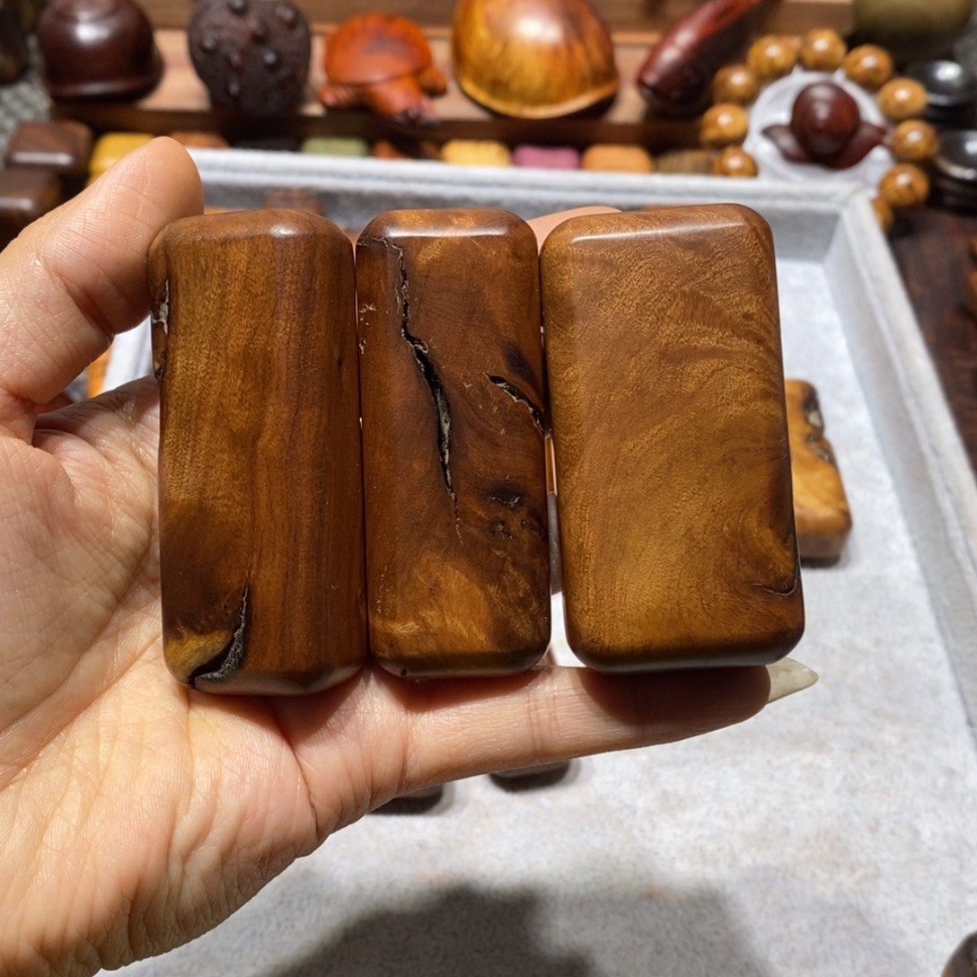 咖***雨木枣木瑕疵木块三个