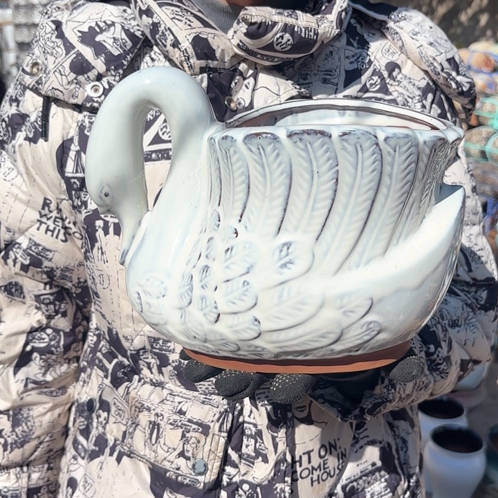 红陶大白鹅一个18高度18