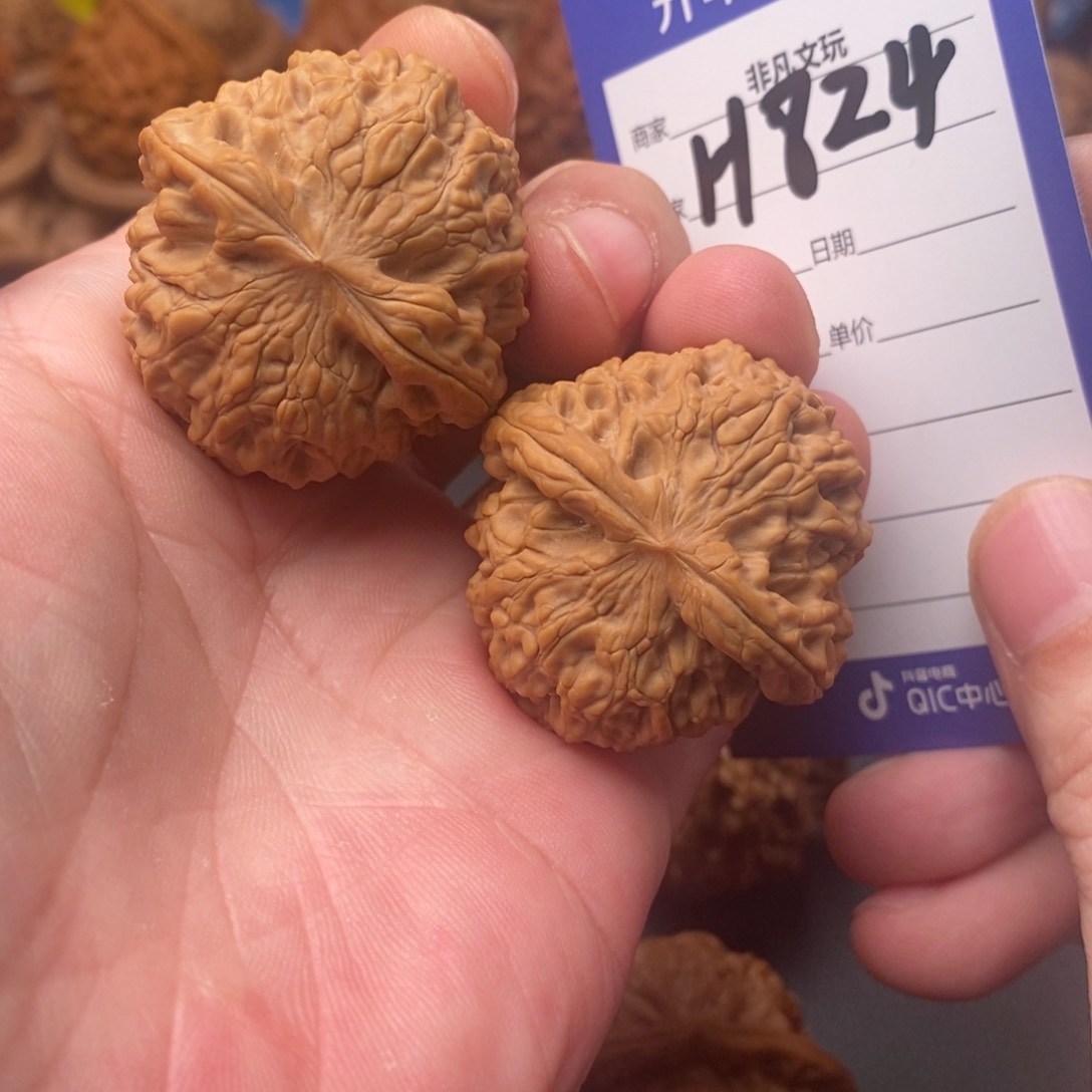 文玩核桃把件39龙眼儿元宝