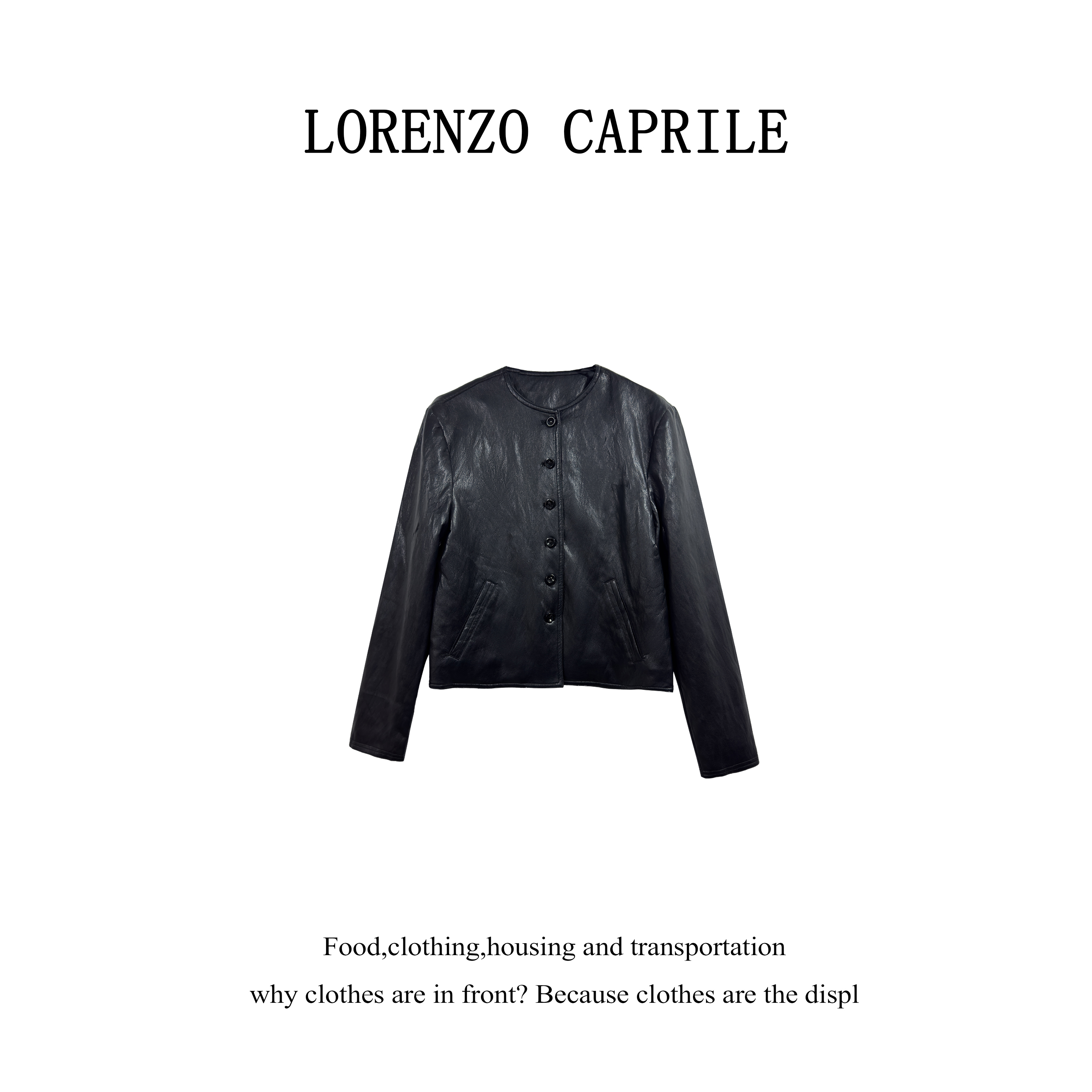 C70327-秋冬季新款复古短款皮衣女百搭气质设计感外套