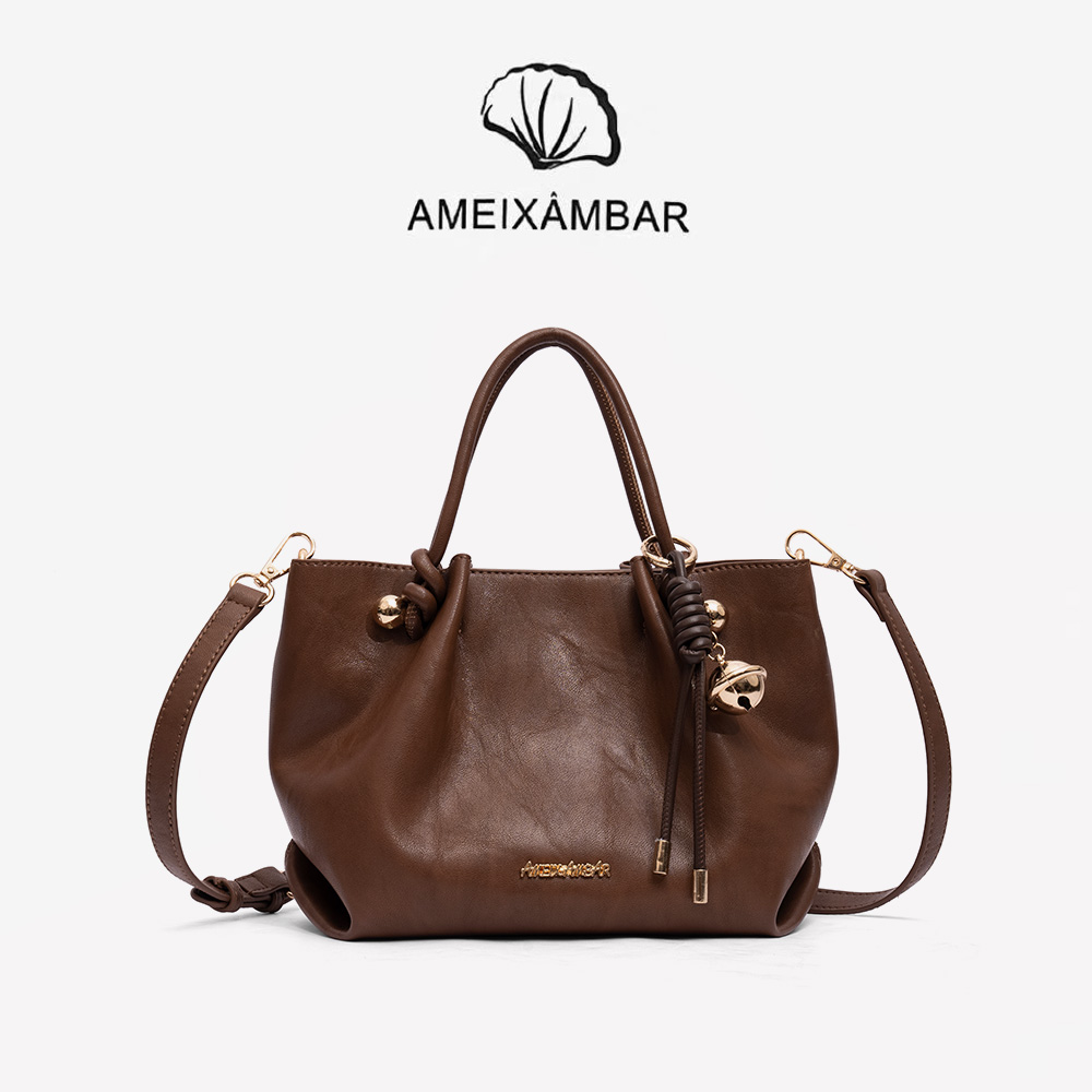 爱美巴时尚轻奢经典限定色单肩手拎单肩包A253023