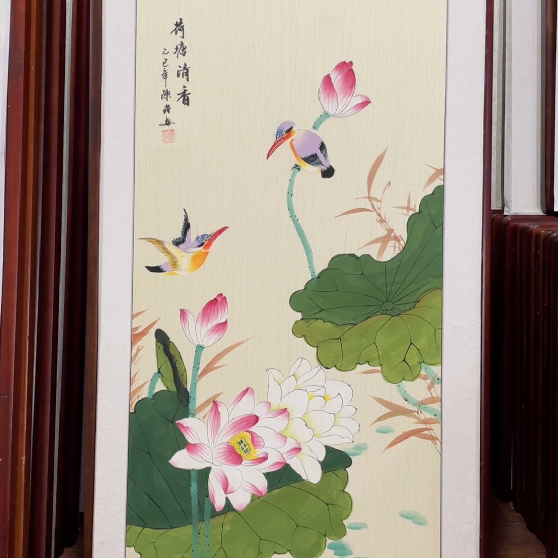 国画带框尺寸63*123厘米