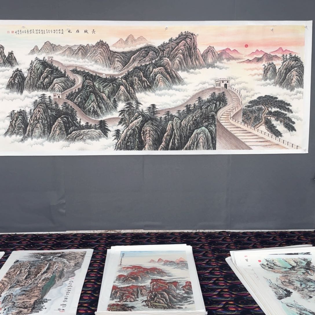 国画丈二山水作品