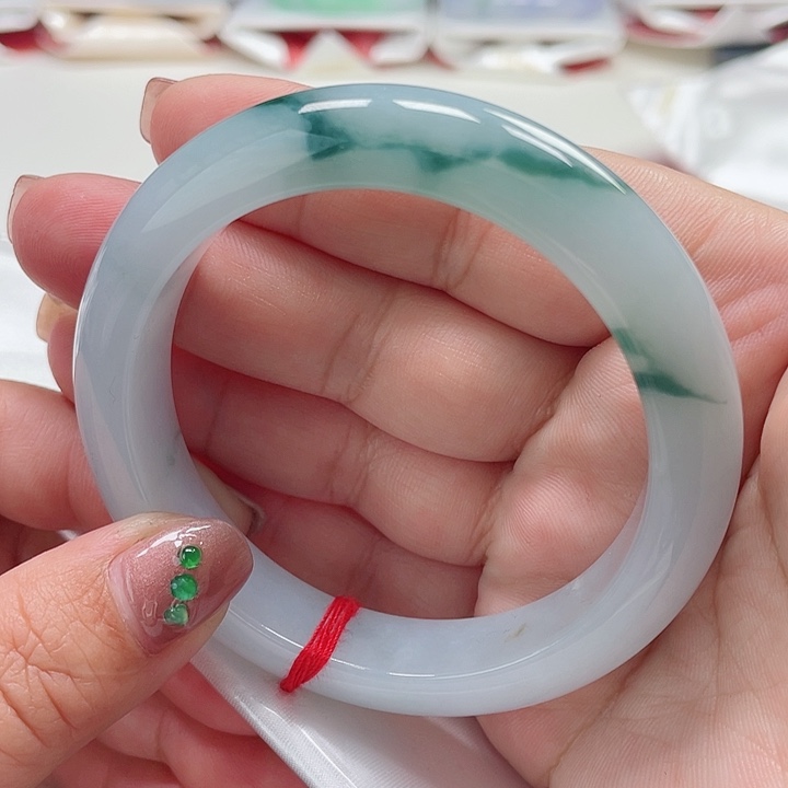 翡翠手镯未镶嵌缅甸翡翠手镯57圈