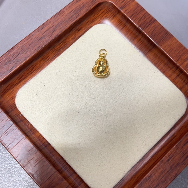 足金999福禄葫芦小滴溜吊坠可串珠送长辈送闺蜜送父母。