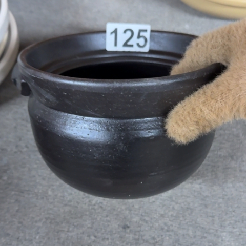 泥塑磁州窑出口尾货干烧锅口径18高12.5