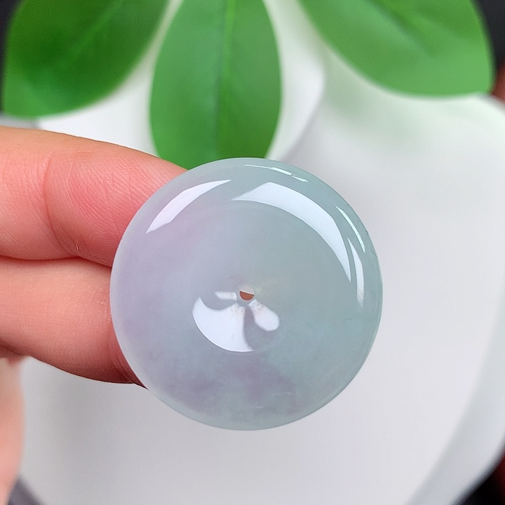 颈饰未镶嵌翡翠平安扣 26.6x4.7mm