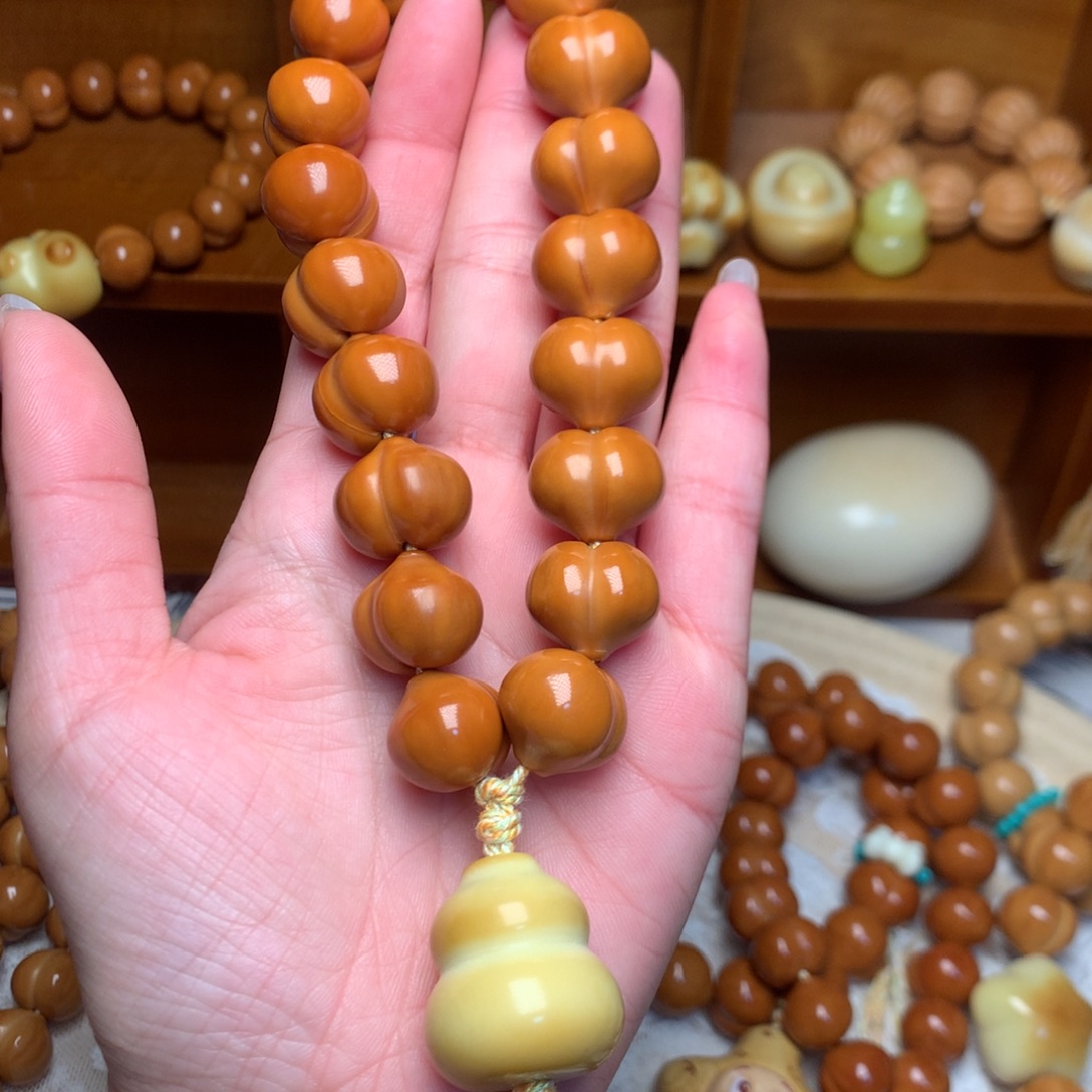 把件猴头核桃16玻璃底屁桃手持葫芦