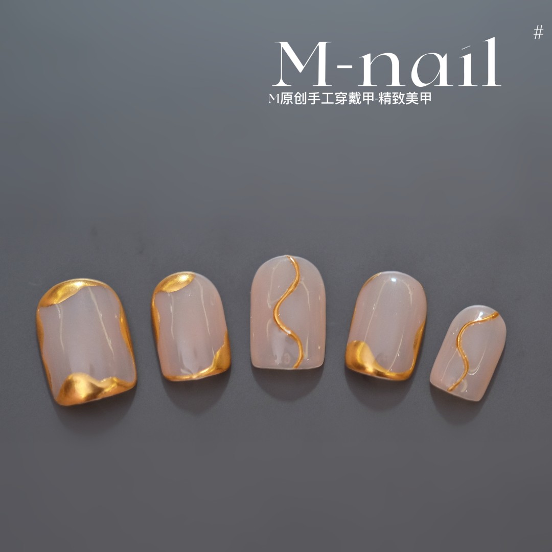 现货【暗香盈袖】 短方圆/中方 显白纯手工穿戴甲10片 可拆卸美甲