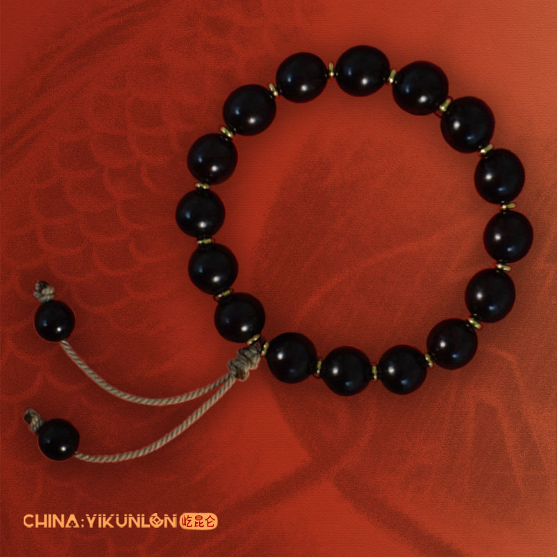 【屹昆仑】“紫气东来”小叶紫檀编绳手串