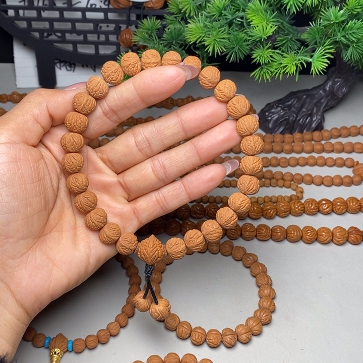 桃核手串荔枝纹手持