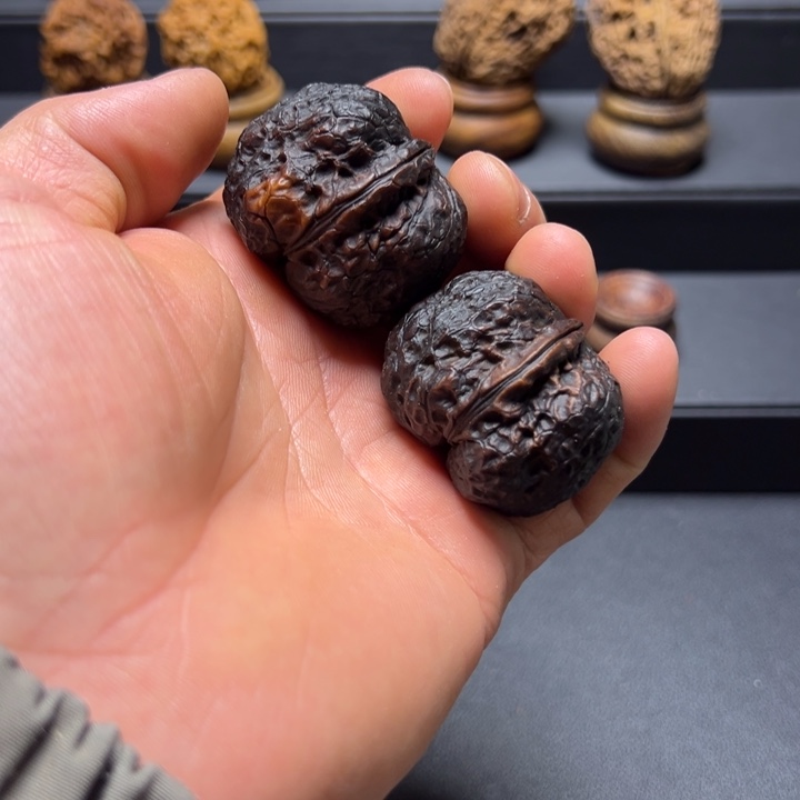 吊坠文玩核桃B金蟾蛤蟆头40mm