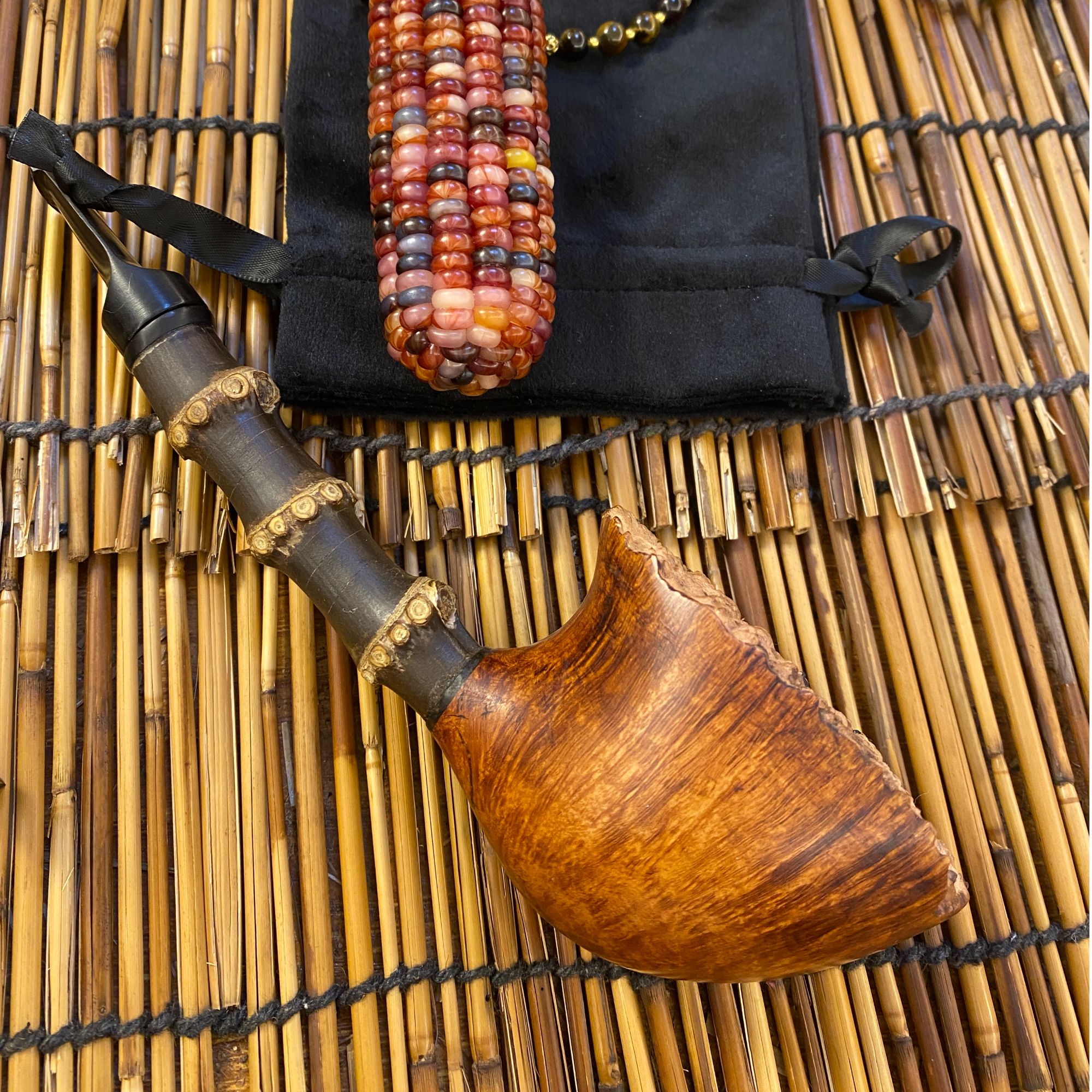 手工石楠根瘤烟斗 竹节