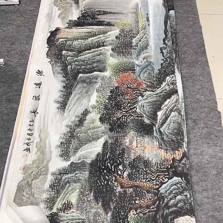 阳***锈国画国画国画八尺打开