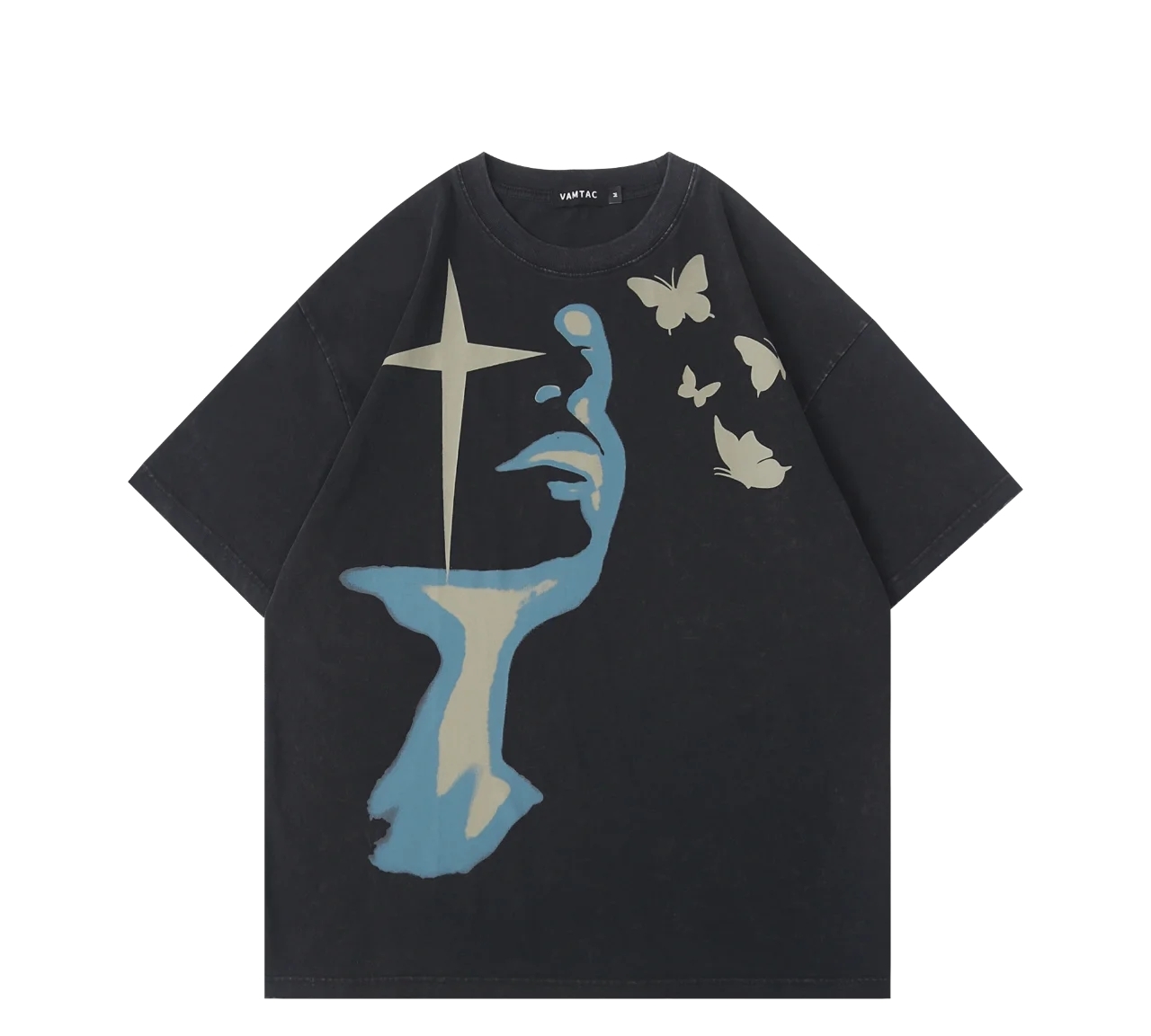 依诺青少年印花嘻哈短袖T恤卡通四季通用常规