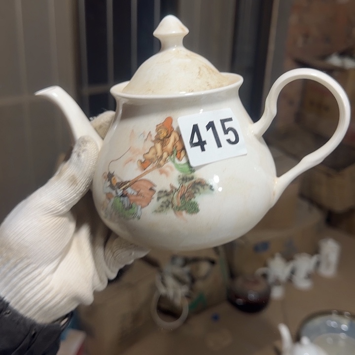 库存瓷片多空茶壶