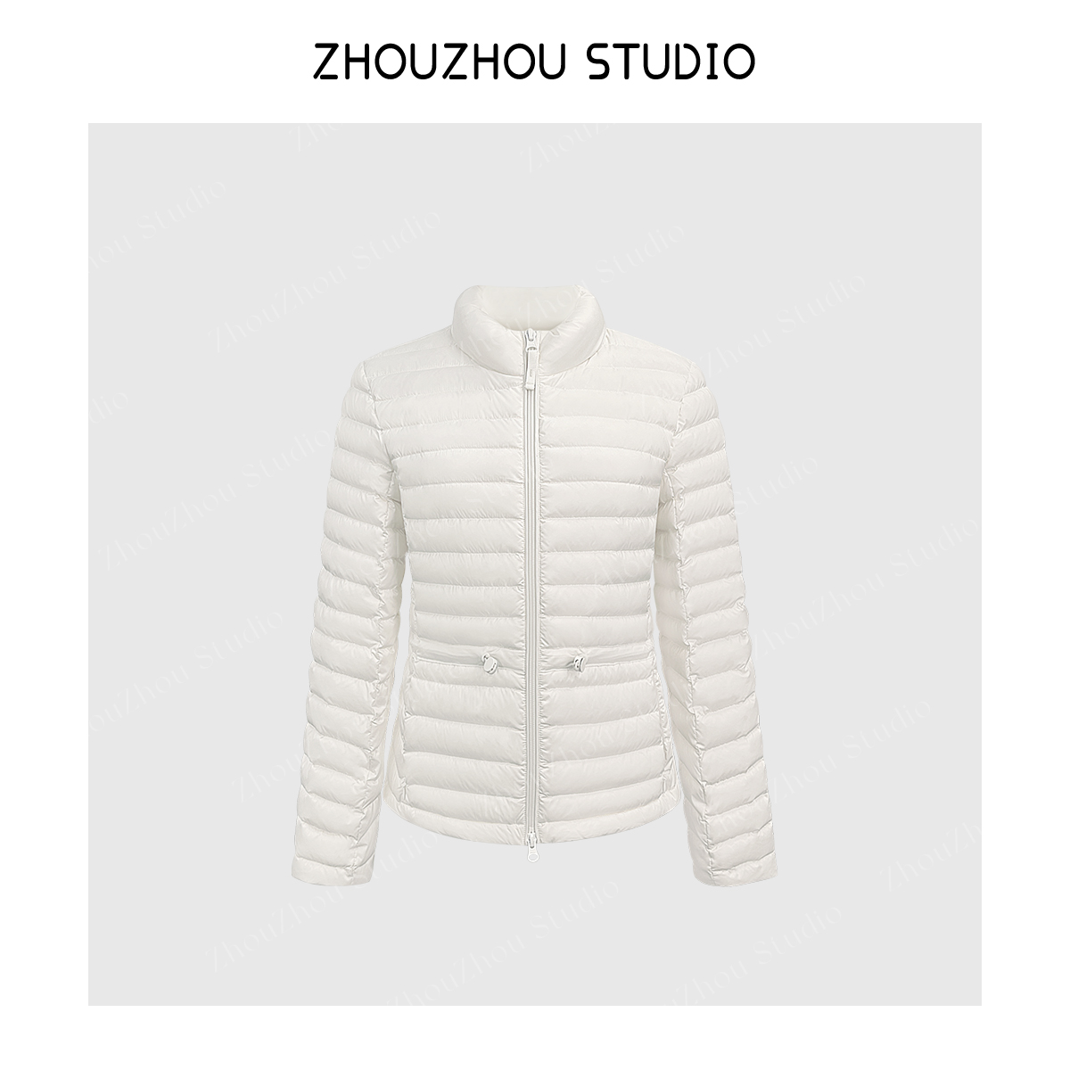 ZhouZhou25秋冬新品 可调节收腰排骨羽绒服