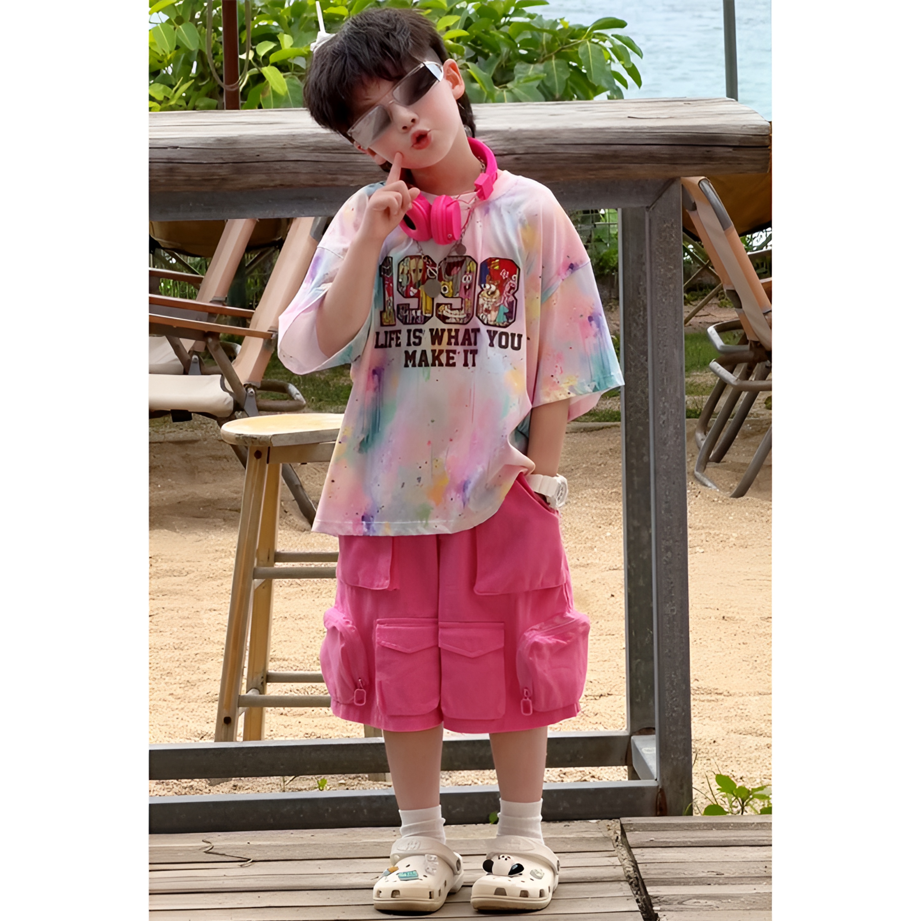 【现货】Jimmy妈童装丨璀璨烟花丨夏季·海绵宝宝1998扎染短袖短袖