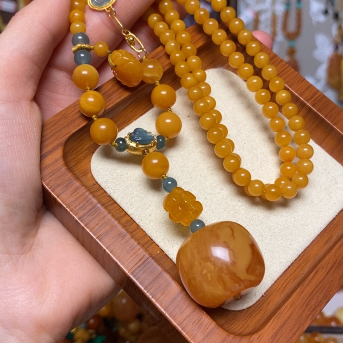 【闪购商品】蜜蜡颈饰未镶嵌项链