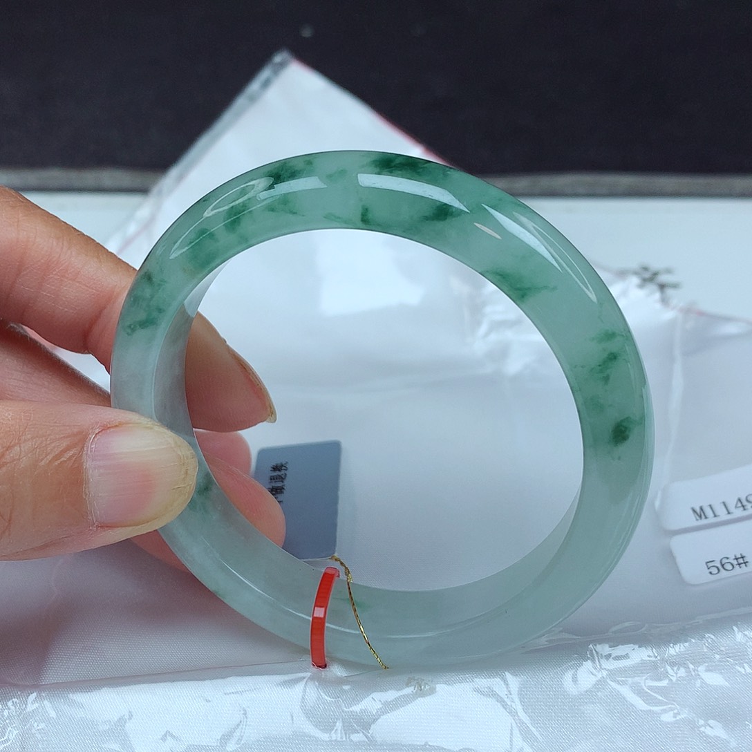 翡翠未镶嵌手镯56圈4999