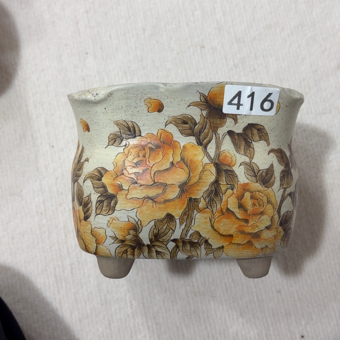 彩***！紫砂花盆陶瓷多肉花盆瑕疵