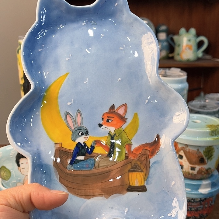 陶景德镇釉下手绘陶瓷 