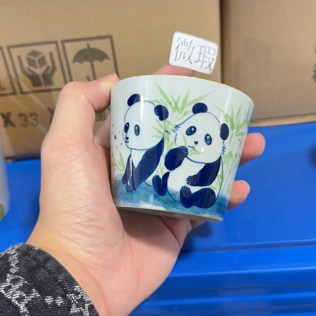 釉下手绘茶具微瑕