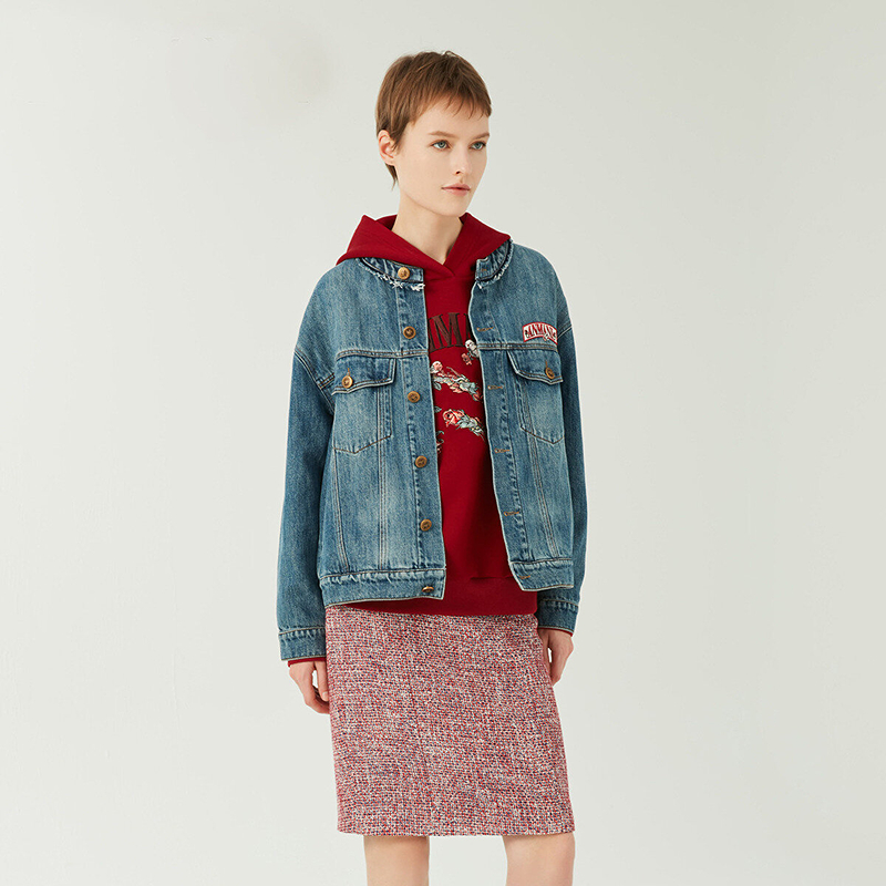 商场同款-ANMANI恩曼琳春季新品龙潜蔷薇系列A字短裙Q304502B