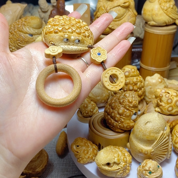 一****竹纯手工雕刻竹根金蟾