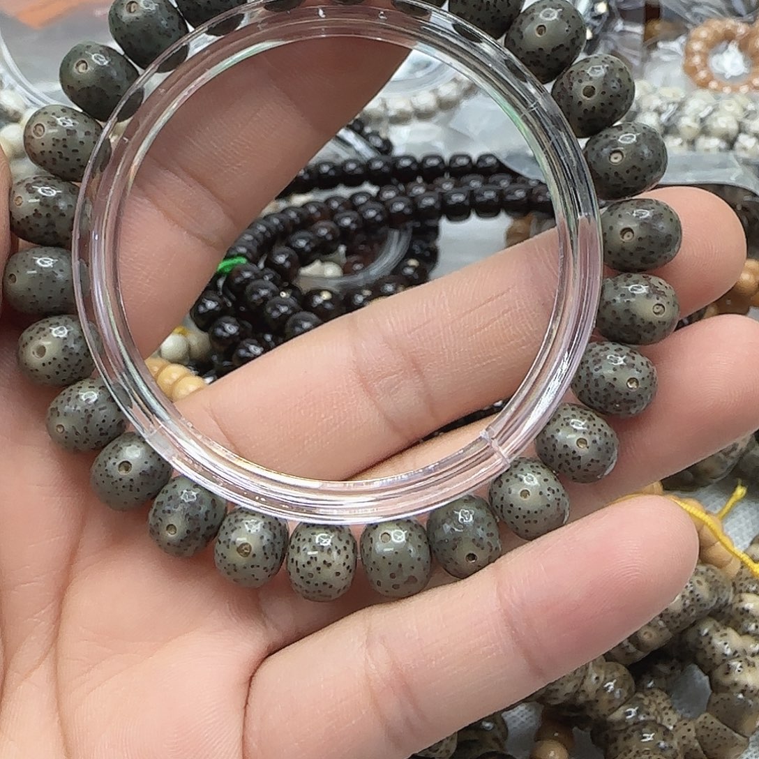 吃****手串星月菩提165高端变态绿星月菩提10×8单圈苹果