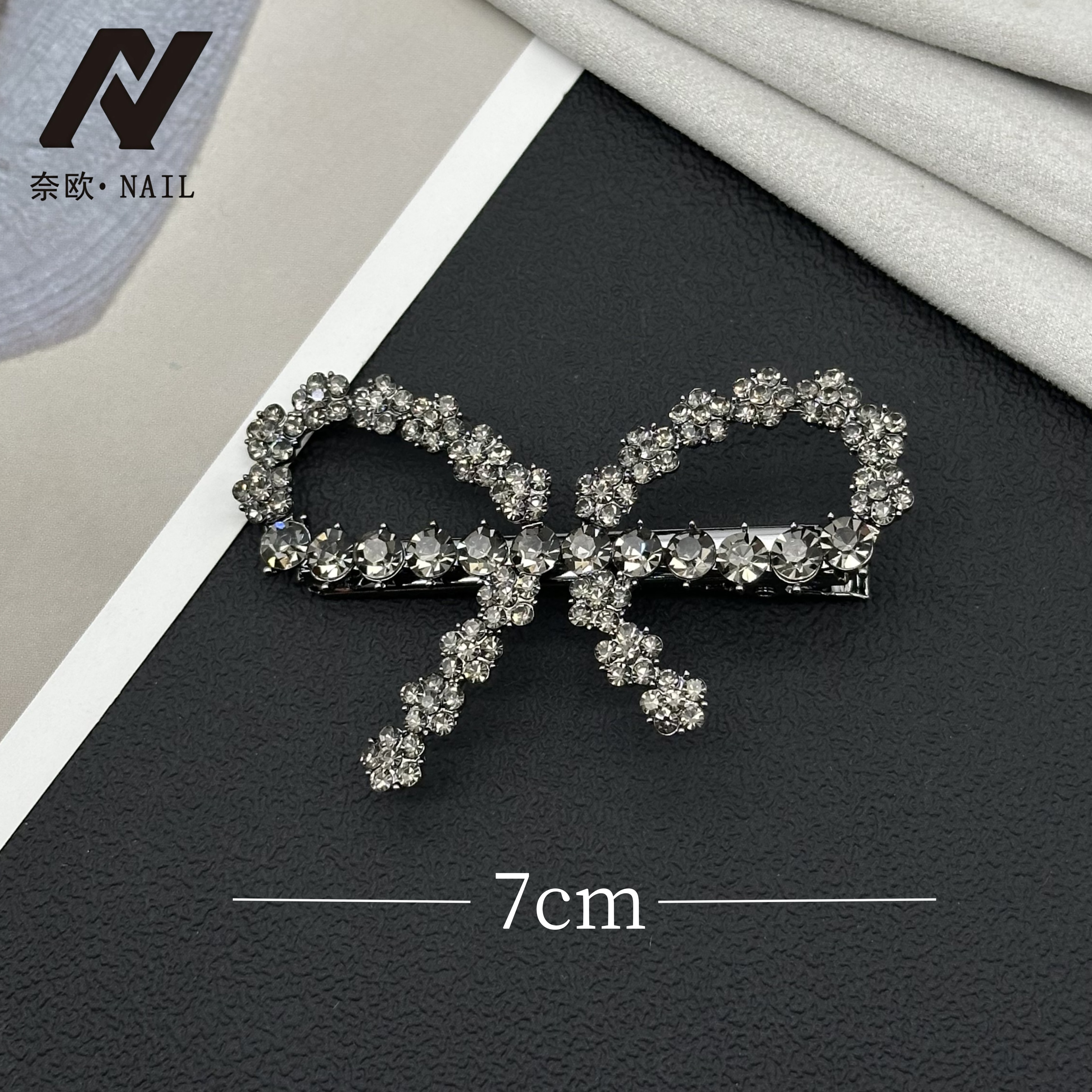 【NAIL·奈欧】设计师系列6856蝴蝶结鸭嘴夹侧边夹碎发夹轻奢