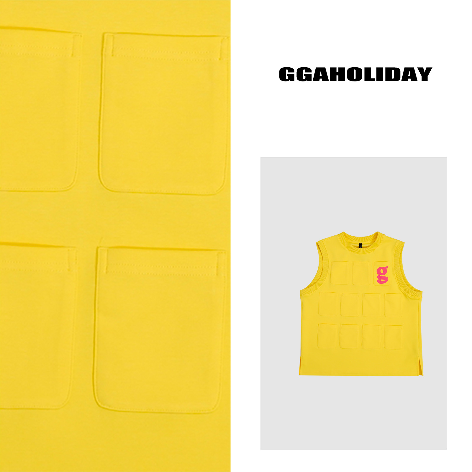 【上新】GGAHOLIDAY夏季新高级时尚多口袋休闲百搭显瘦马甲-152408