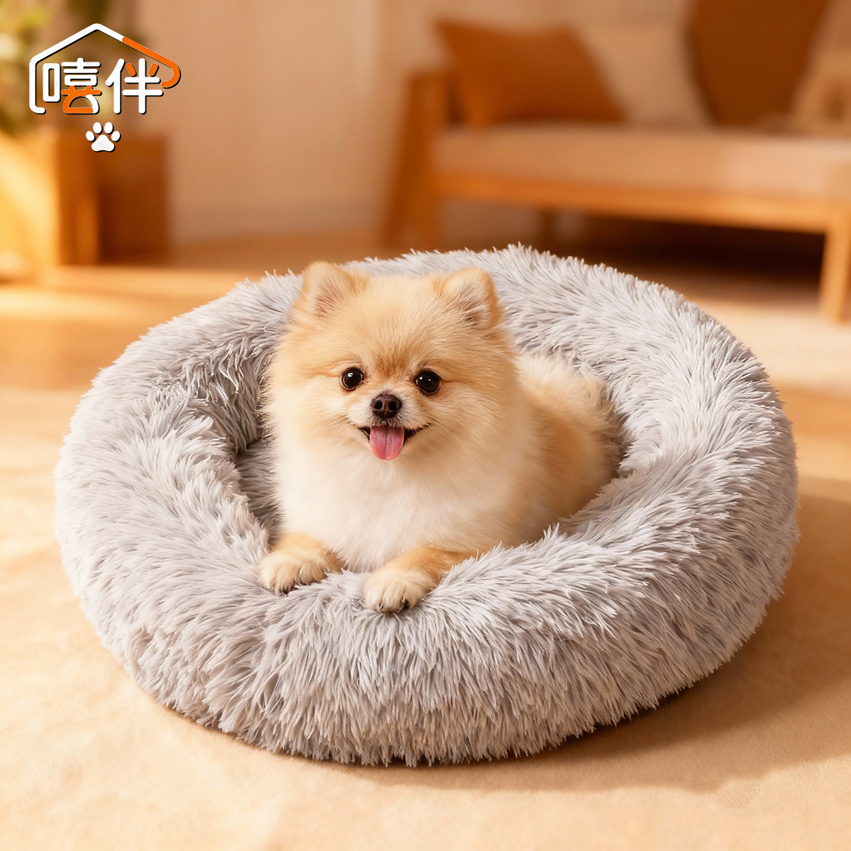 长毛加厚猫狗窝冬季保暖中小型犬猫通用宠物睡觉垫子