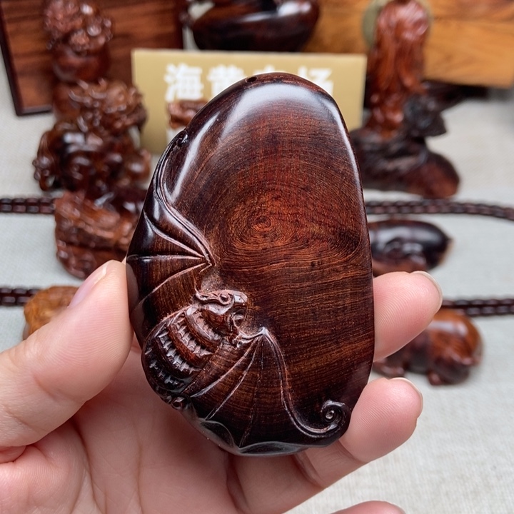 花梨木类端景台福牌24克左右紫油梨