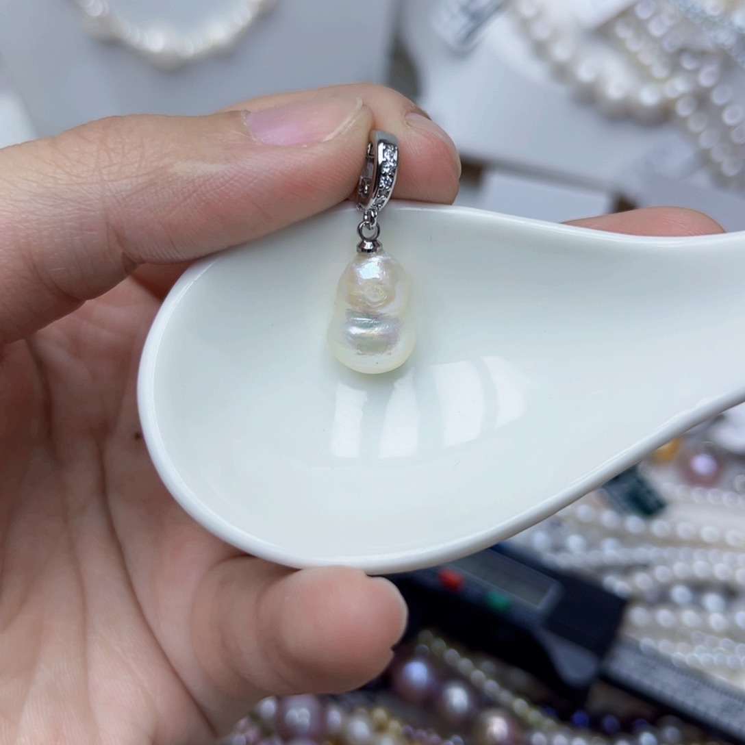 淡水珍珠颈饰银S925镶嵌