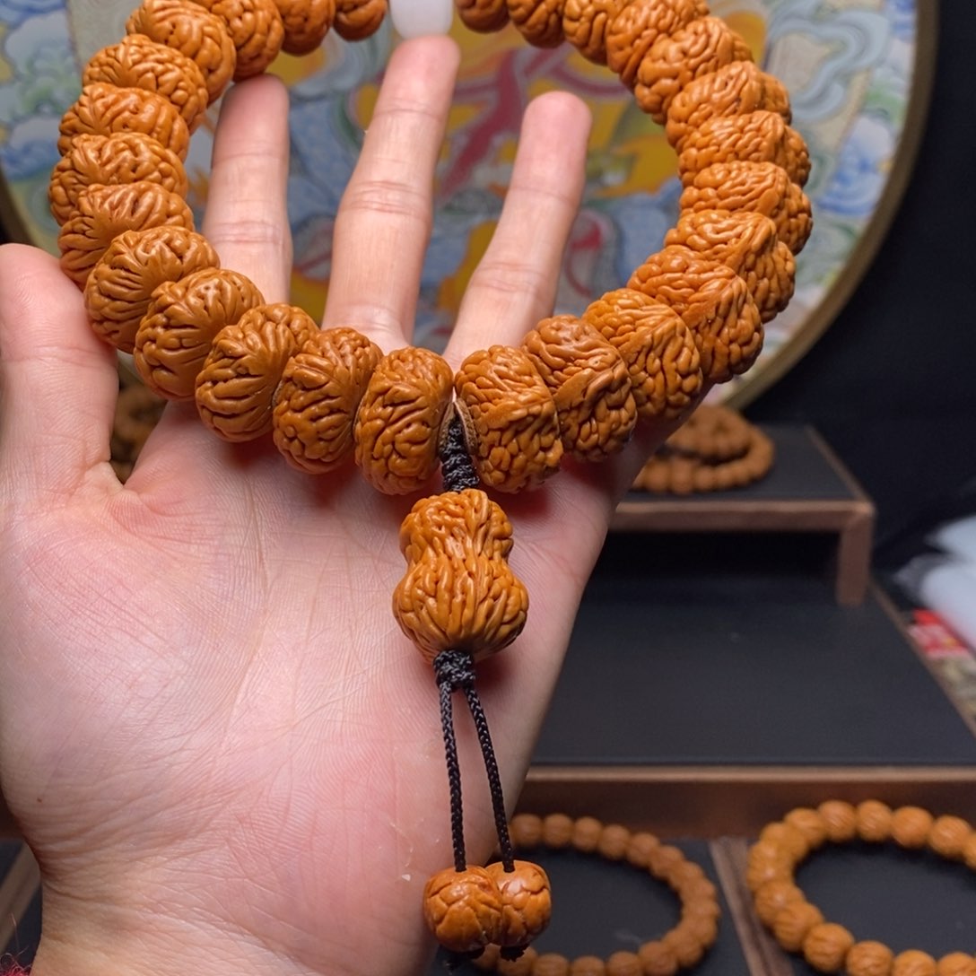 手串桃核小*物龙纹桃核麒麟