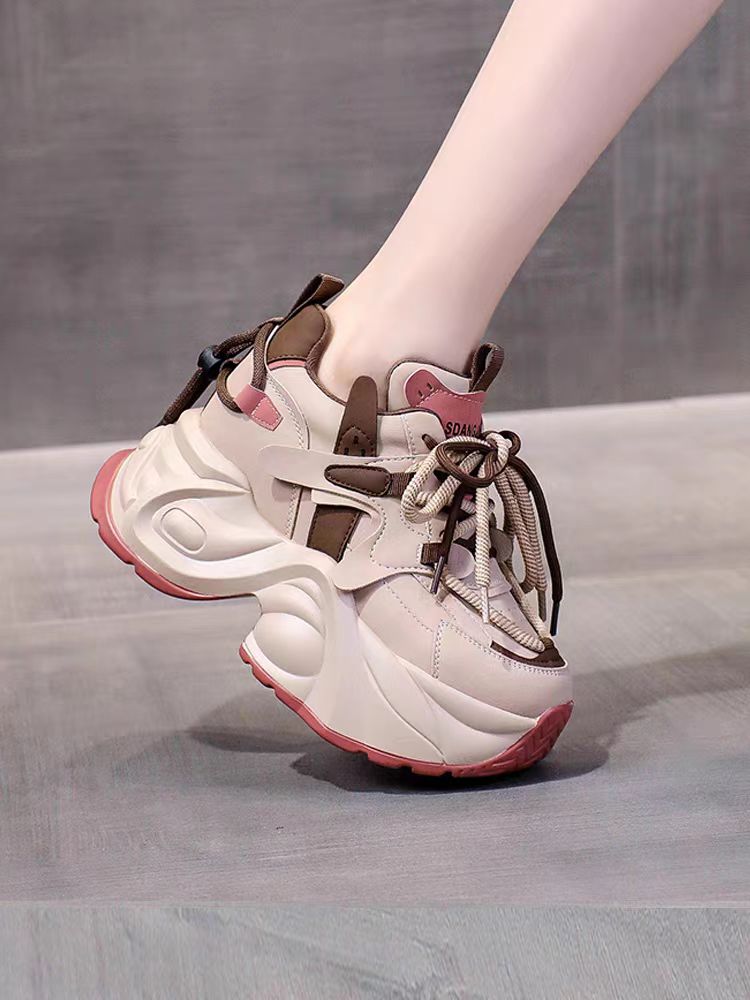 Y爆款老爹鞋女2024新款秋季欧洲站厚底鞋内增高小个子运动鞋二