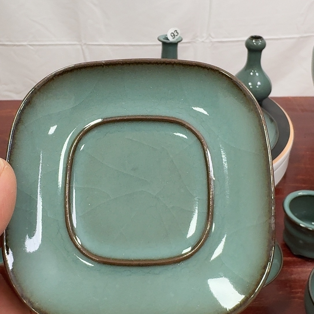 铗胎开片方形小碟