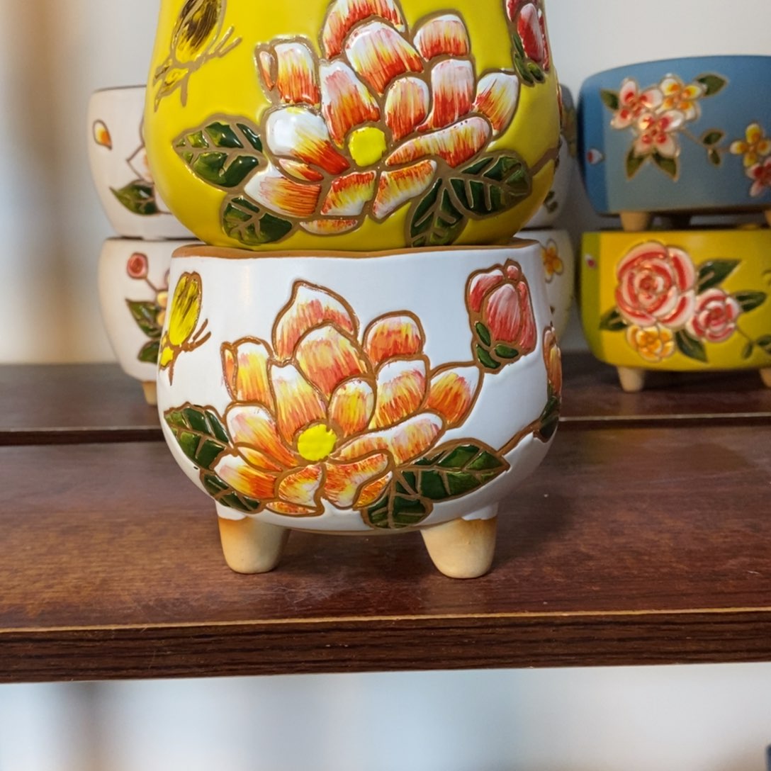 红陶韩式多肉植物花盆