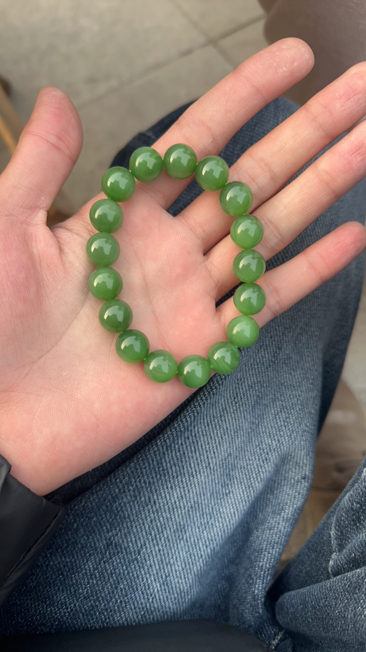 和田玉俄料果绿卡12