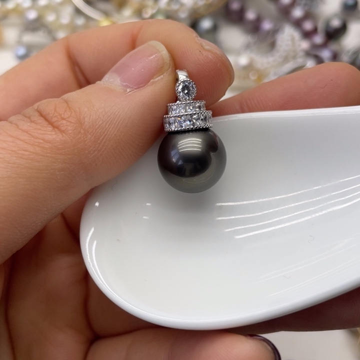 海水珍珠吊坠(不含链)银S925镶嵌