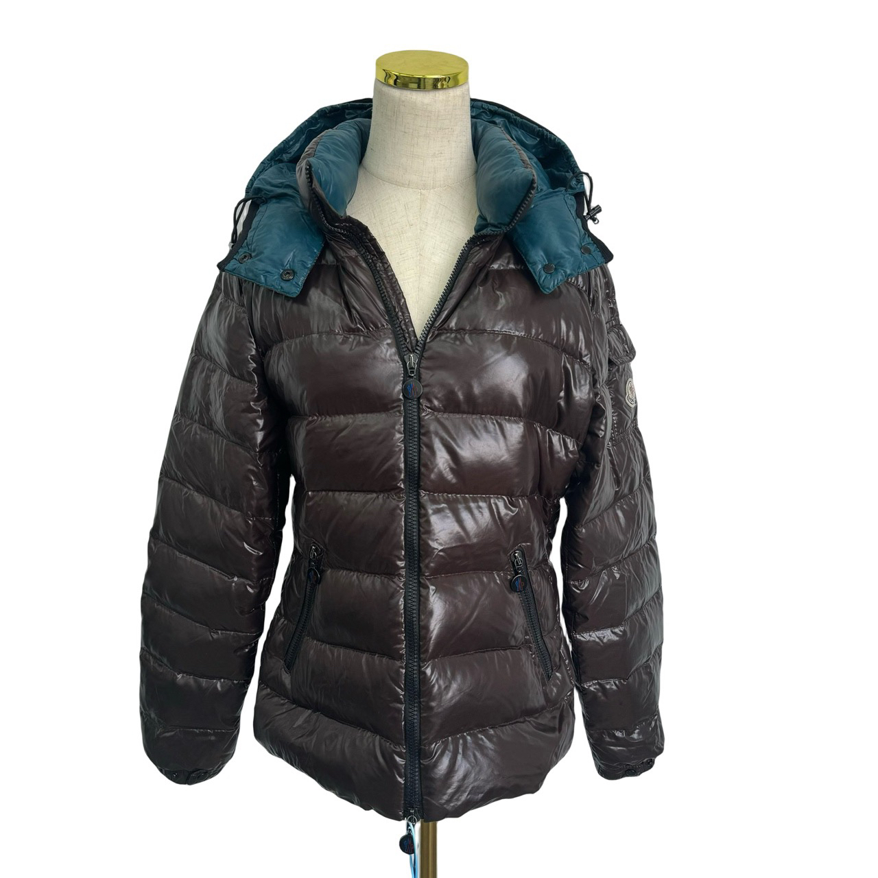 95新 MONCLER ab12 206648 棕色羽绒 3码