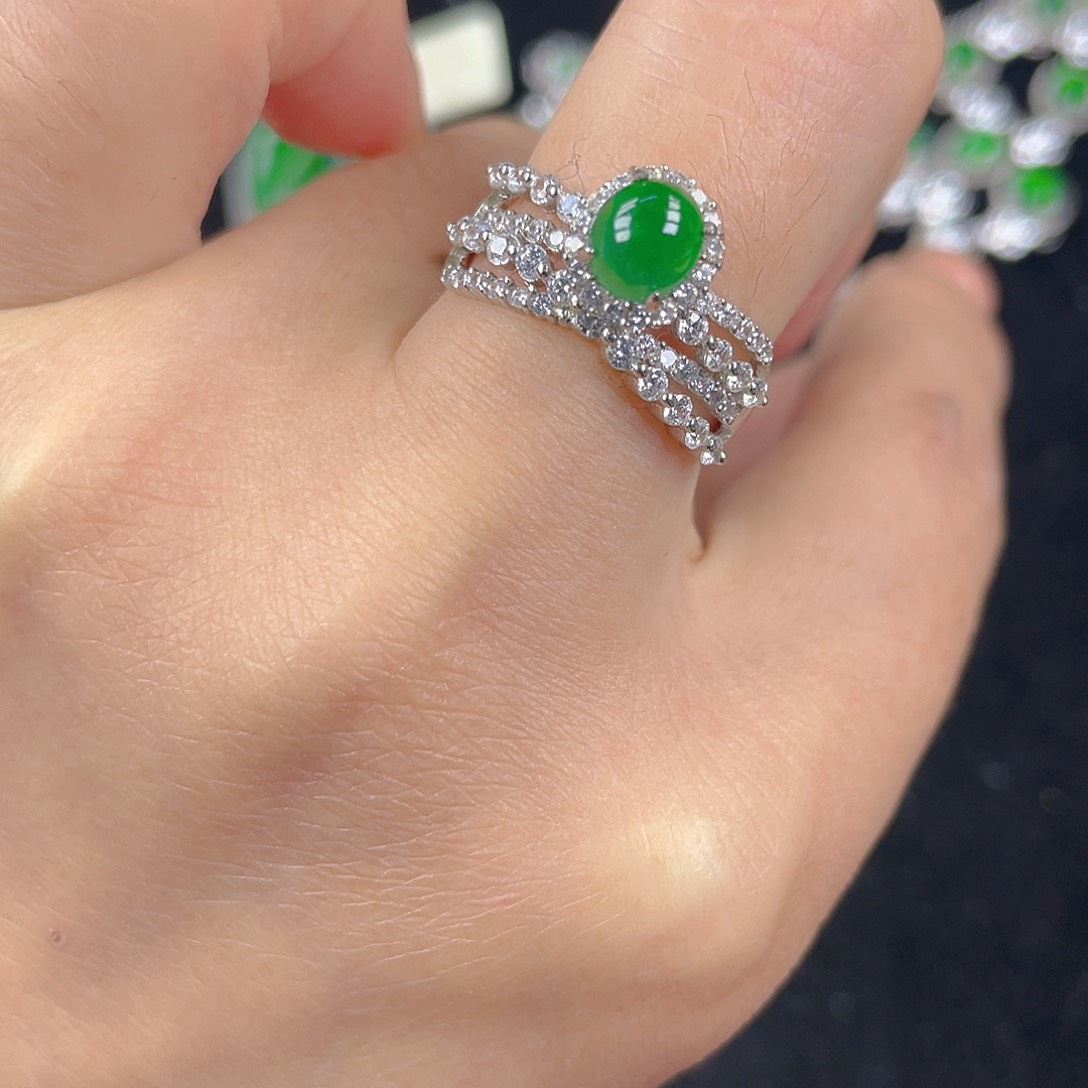 翡翠吊坠(不含链)银S925镶嵌