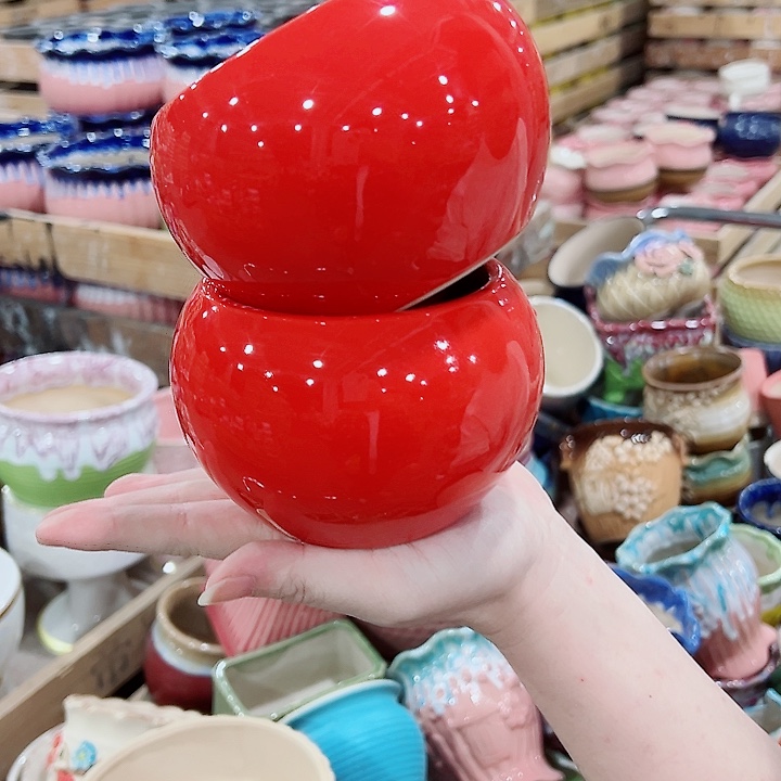 有孔，凑单福利满10元发货陶瓷多肉花盆！