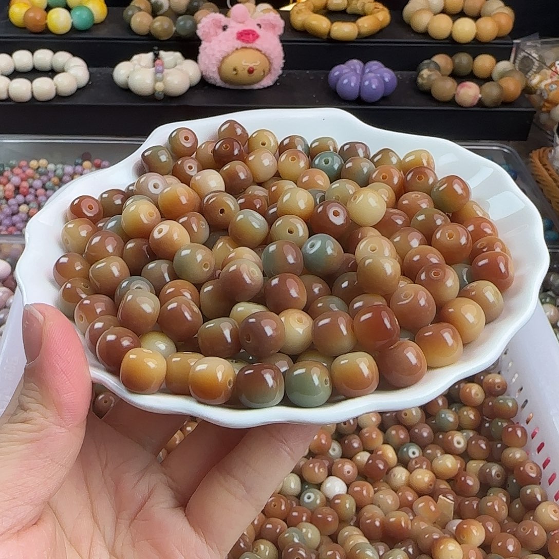 菩提根/象牙果手串卡10署与茶干磨桶500颗