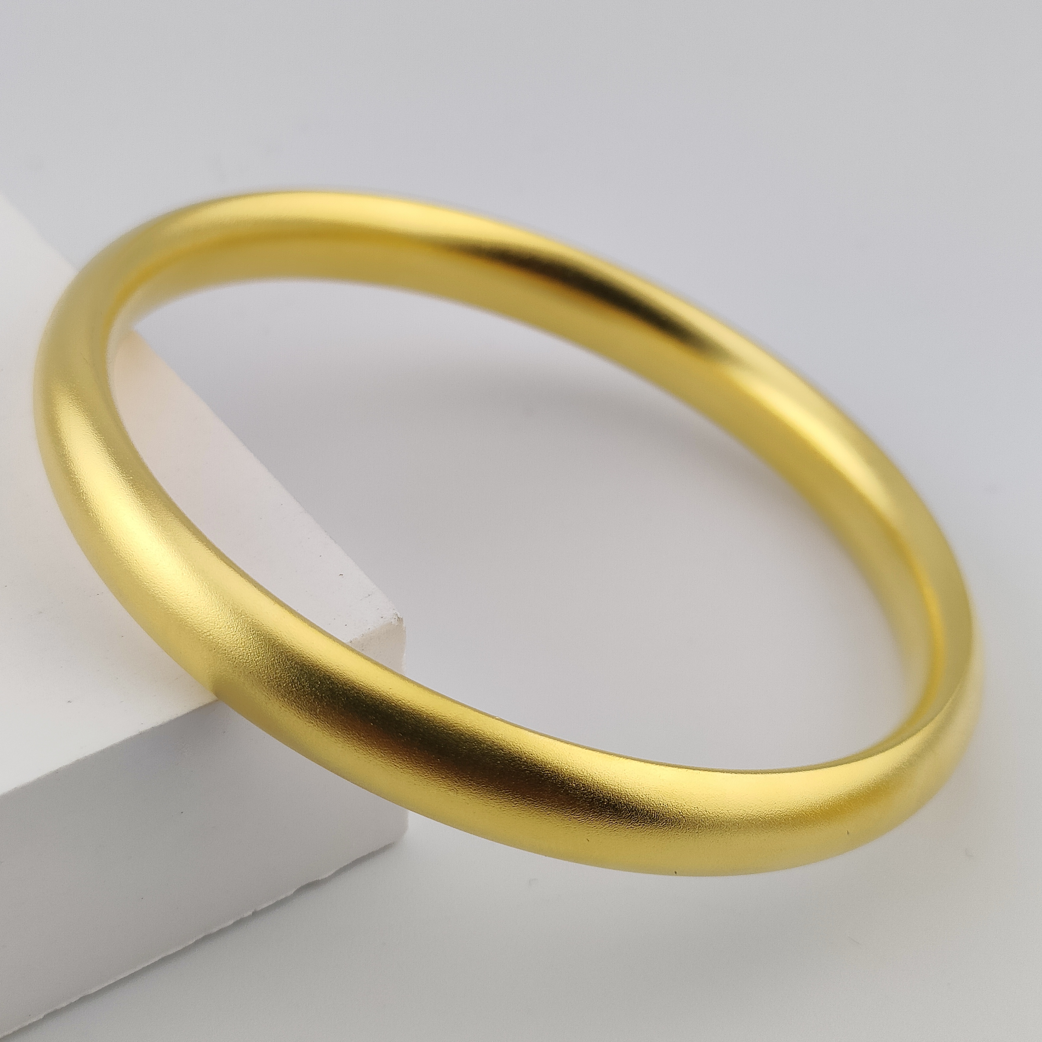 足银手镯 泥鳅背手镯 素圈磨砂时尚气质百搭女士